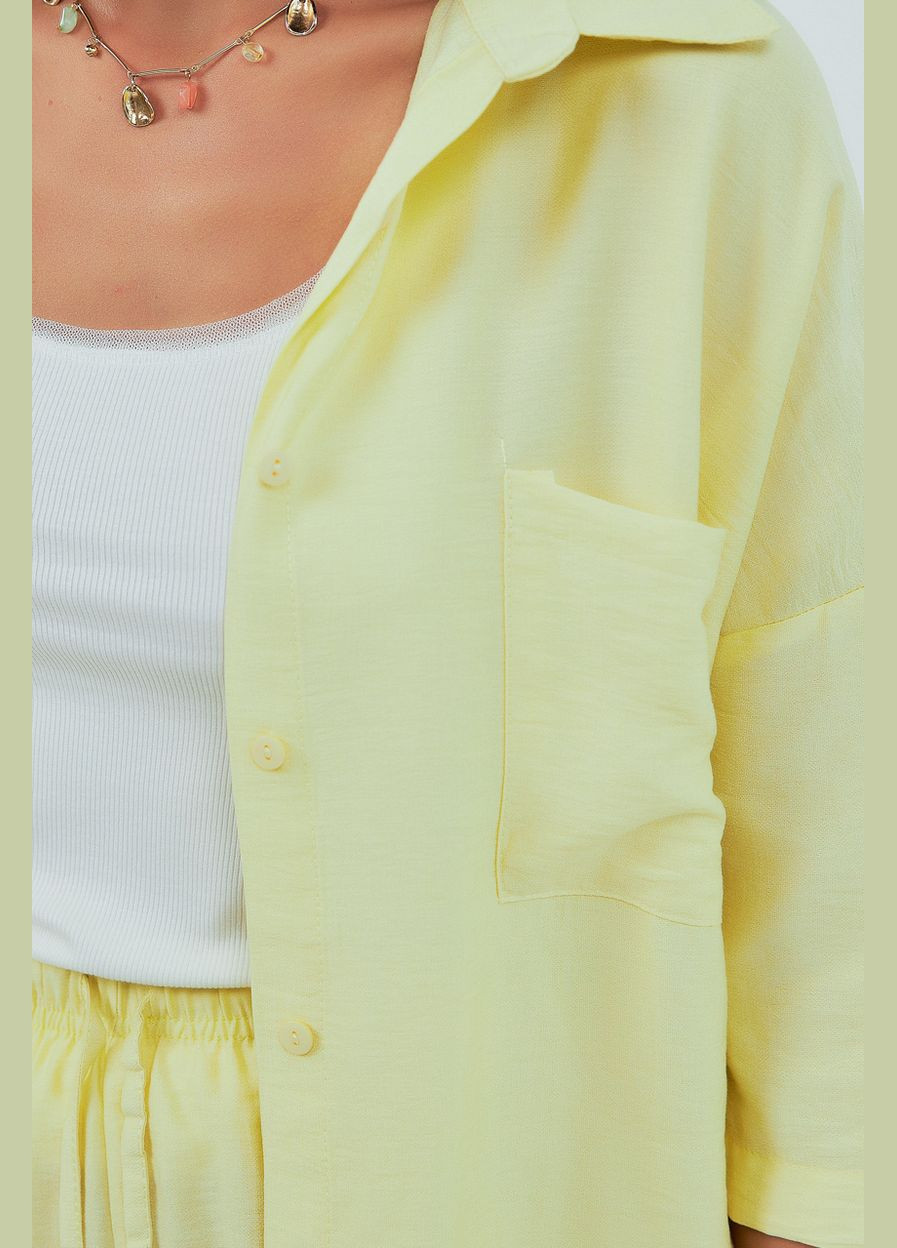 Однотонний костюм з сорочкою та шортами Lurex (339433433)