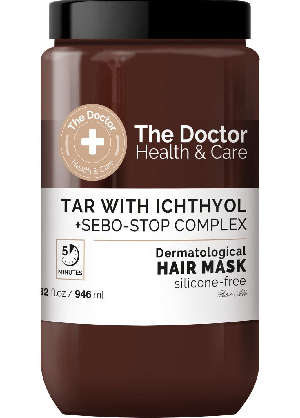 Дерматологічна маска для волосся ДІГТЯРНА З ІХТІОЛОМ+КОМПЛЕКС СЕБО-СТОП 946 мл The Doctor Health & Care (283017674)