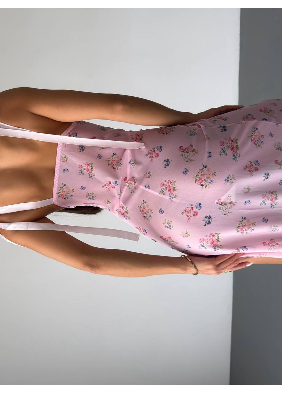 Ніжний довгий пеньюар з квітковим принтом No Brand (371773713)