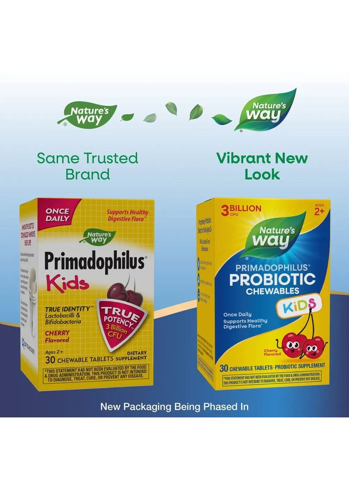 Пробиотик для детей Primadophilus вишня 3 млрд. CFU 30 таблеток Nature's Way (361115912)