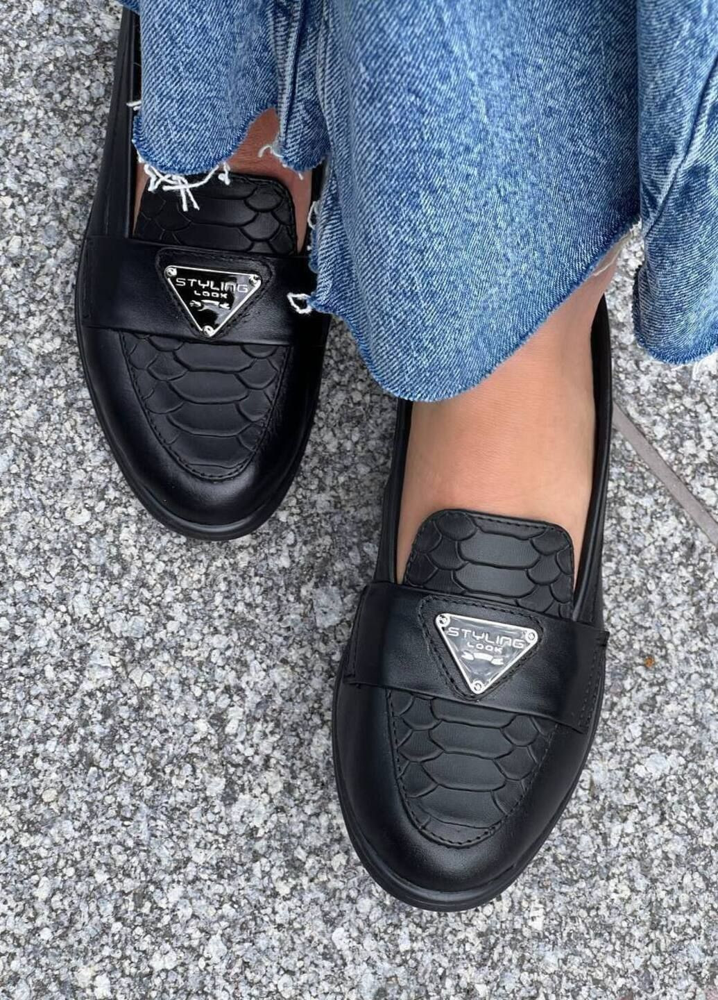 G-Aira Лоферы женские кожаные лоферы черный з натуральная кожа, украина — демисезон (317752990)