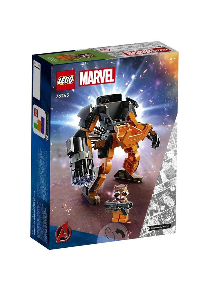 Конструктор Super Heroes Робоброня Енота Ракеты 98 деталей (76243) Lego (281426326)