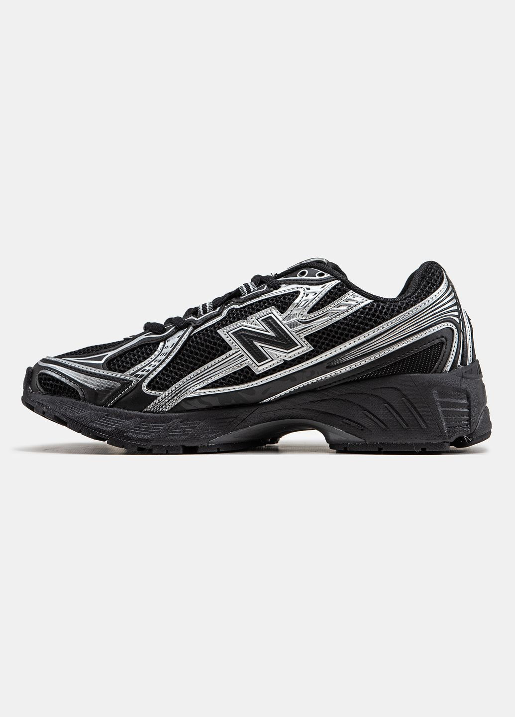 Черные всесезонные кроссовки мужские и женские new balance 740 black white | нью беланс 740 черные белые No Brand