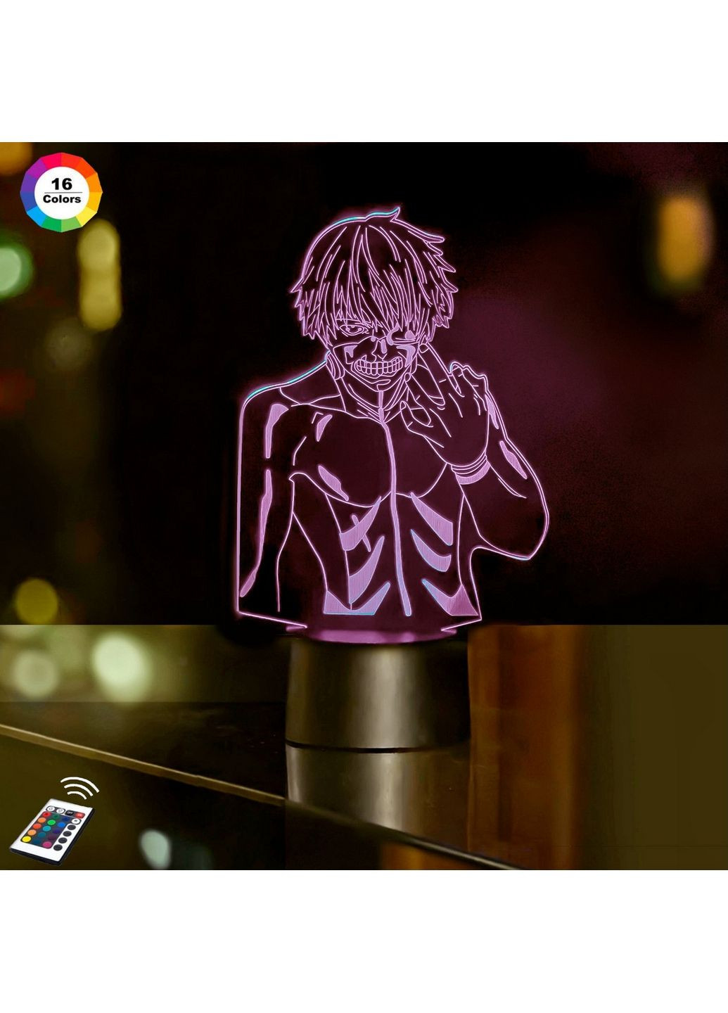 3D ночник-светильник "Канеки Кен 3" 3DTOYSLAMP (279323358)