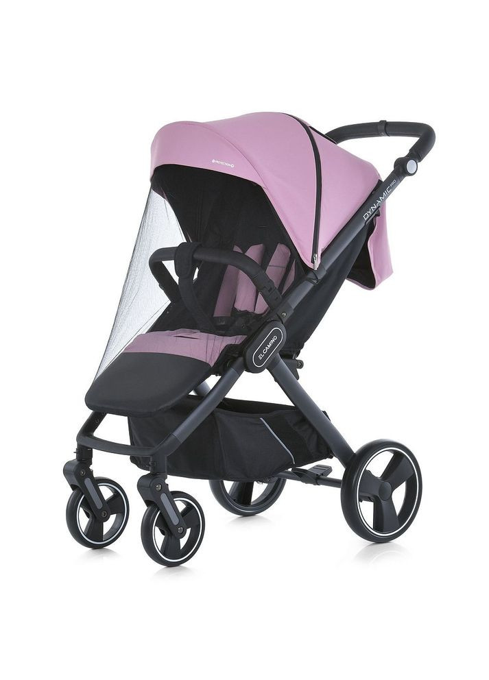 Коляска детская DYNAMIC PRO Mauve Pink прогулочная с чехлом дождевиком и москитной сеткой Розовая (ME 1053-3) El Camino (334338196)