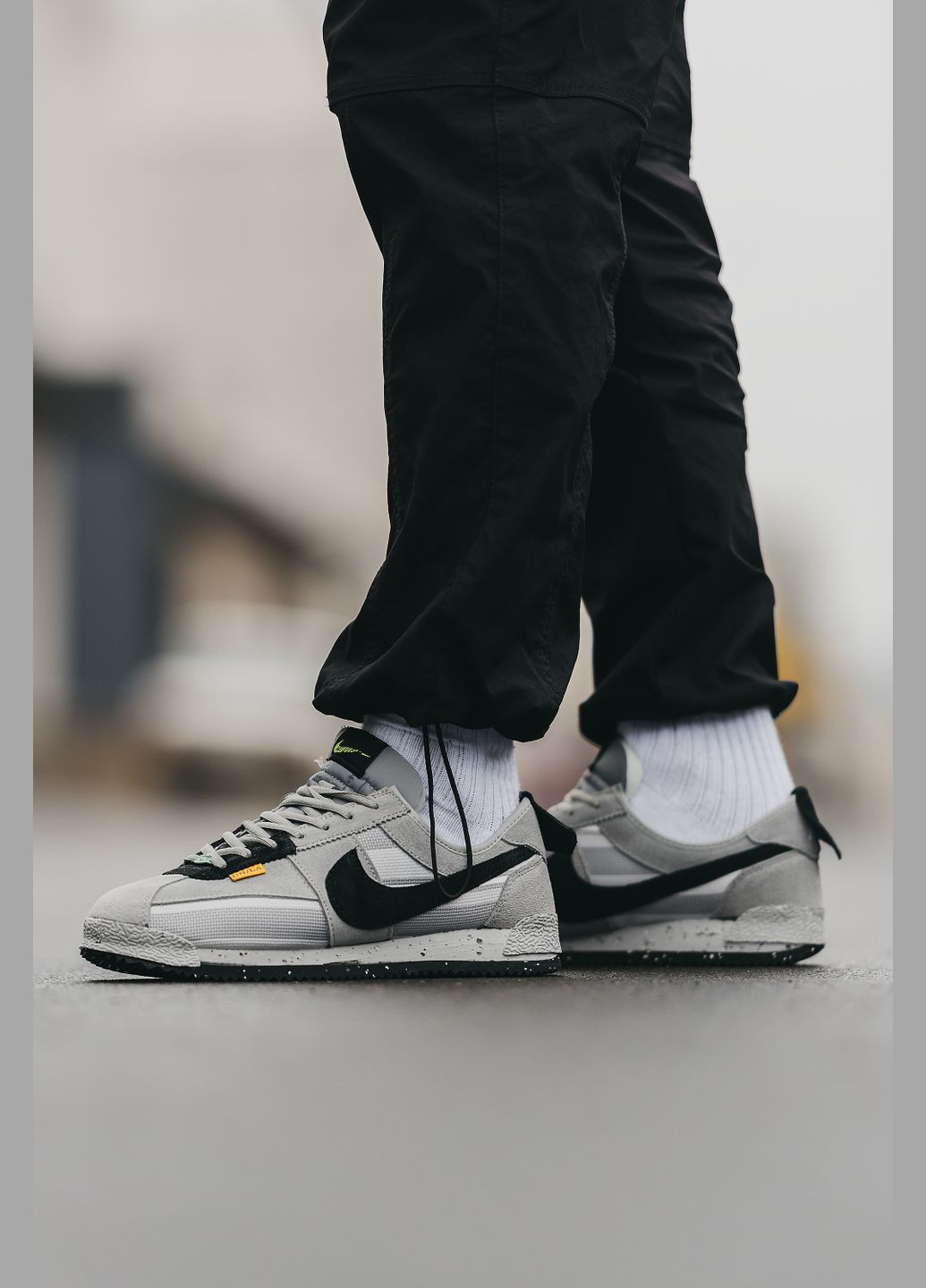 Сірі Осінні кросівки чоловічі Nike Cortez x Union L.A