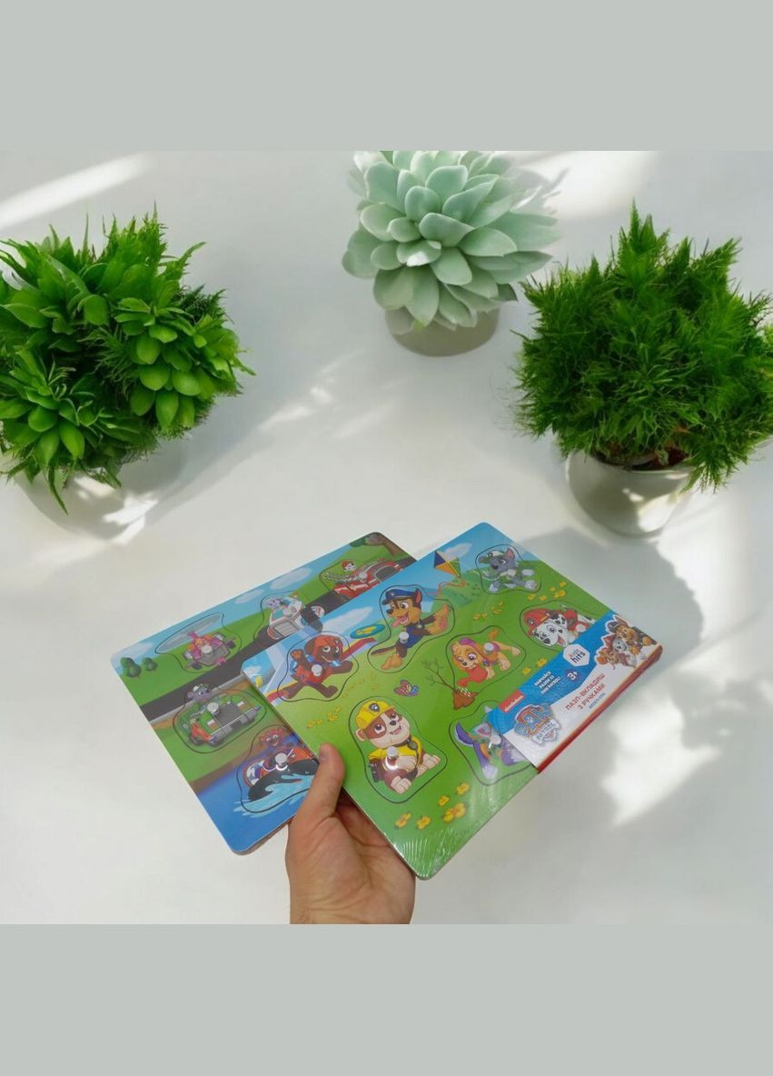 Деревʼяна іграшка "Щенячий патруль", пазли-вкладиші MIC (315720419)