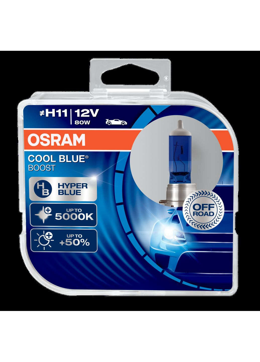 Комплект галогеновых ламп 62211CBB Cool Blue Boost H11 80W 12V PJ19-2 10X2 HardDuopet Osram (361869266)