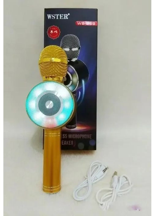 Караоке микрофон Wster WS-669 беспроводной микрофон со встроенным динамиком Digital (364506916)
