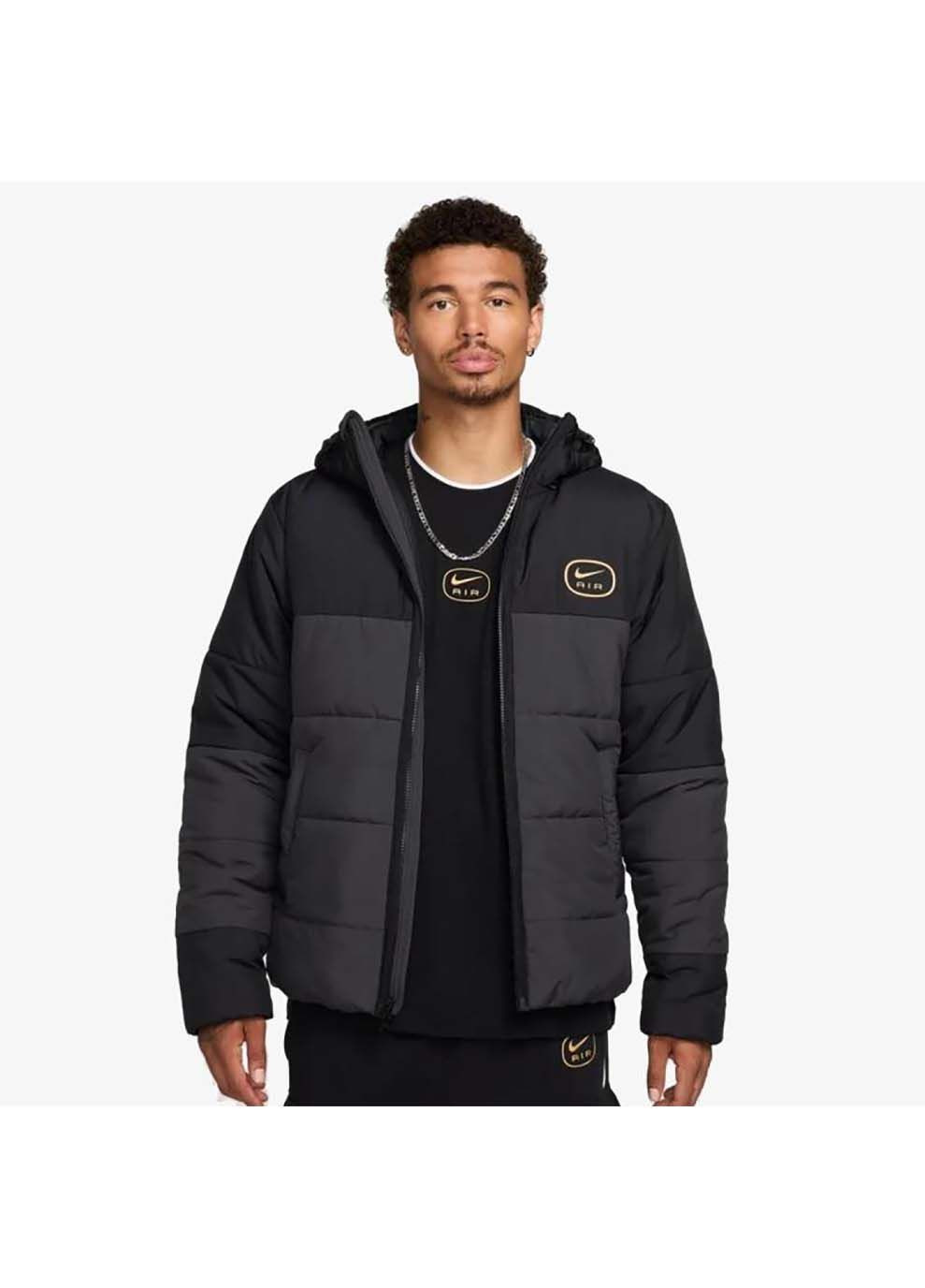 Чорна демісезонна чоловіча куртка m nsw sw air syn fill jkt чорний Nike