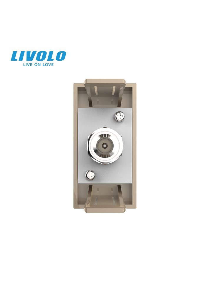 Спутниковая розетка SAT, золотая, модуль 0.5 поста, для ресивера/антенны (VL-FCSL-1AP) Livolo (370970979)