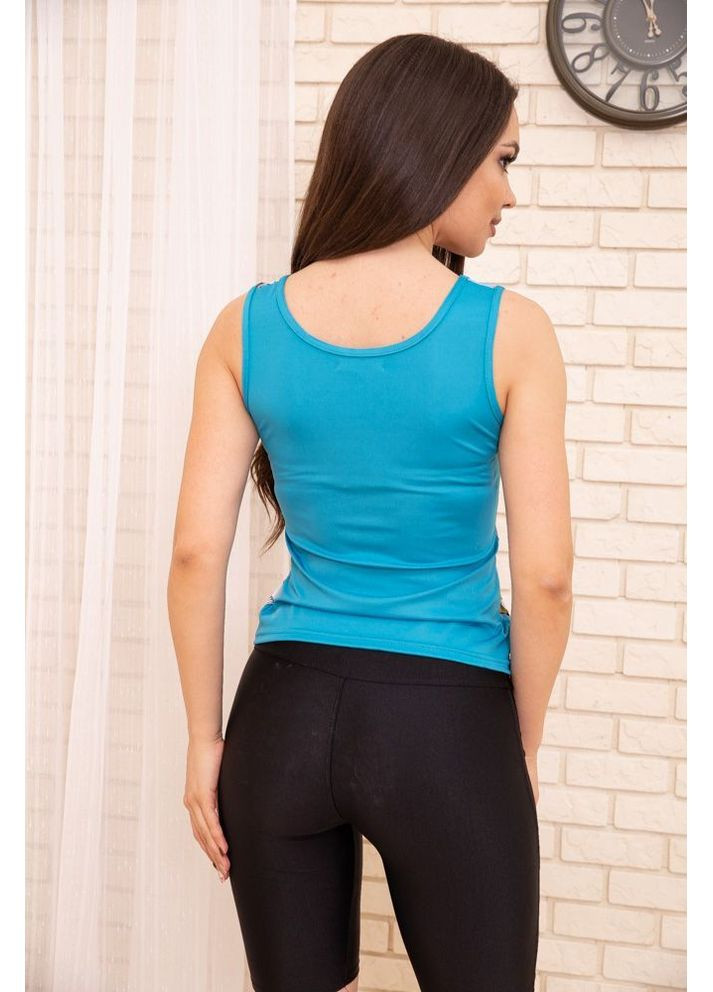 Жіноча майка, блакитного кольору з мультяшним принтом, 172R4001-1 Ager — 363559020