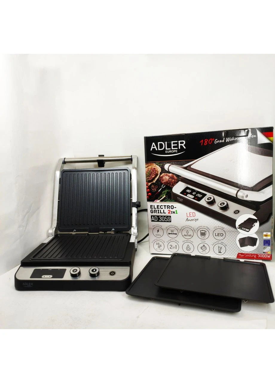 Універсальний гриль для домашнього використання, Електрогриль контактний складаний притискний JO-30 Adler (381789633)