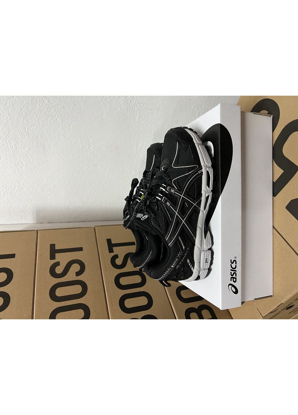 Сірі Осінні кросівки чоловічі asics gel-kahana 8 black grey gor-tex асікс гель кахано No Brand