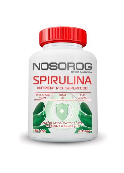 Натуральная добавка Nosorog Spirulina, 180 таблеток Nosorog Nutrition (334708164)