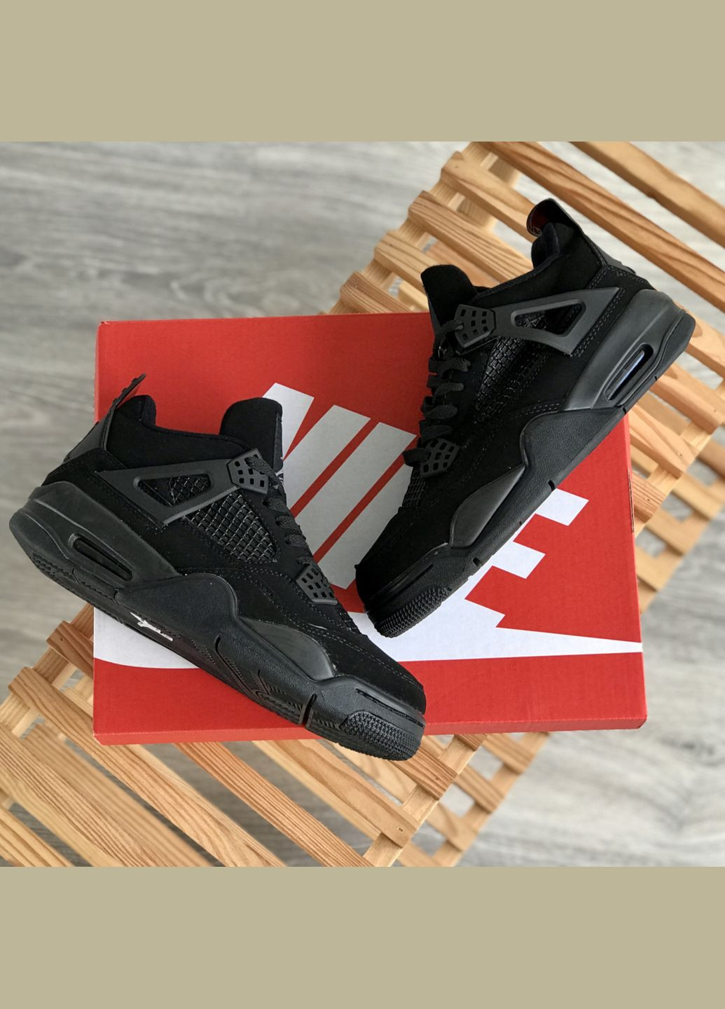 Кросівки жіночі і чоловічі Nike Air Jordan 4 Retro Black Cat black | Найк Аір Джордан 4 Ретро Блек Кет чорні No Brand чорні всесезони (307288639)