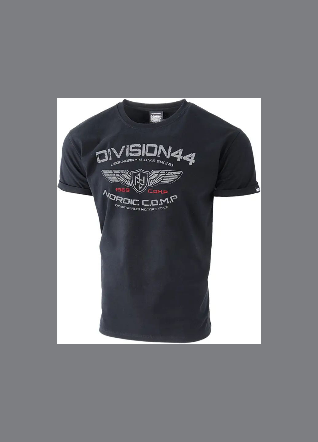 Черная футболка division 44 ts122bk Dobermans Aggressive