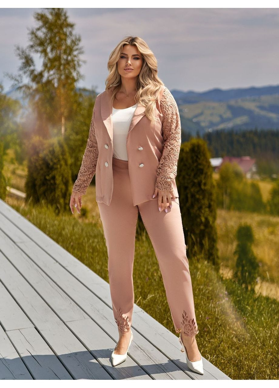Костюм (піджак, штани), колір Світло-рожевий No Brand (361120118)