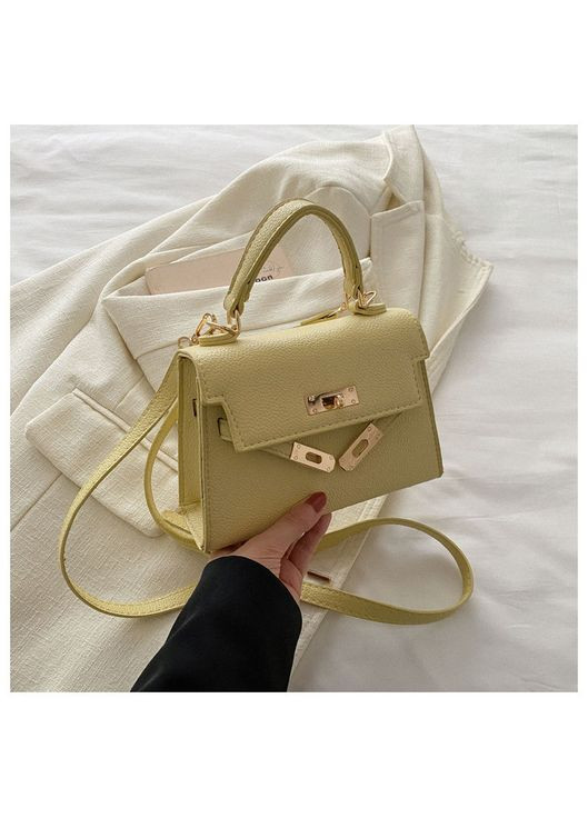 Жіноча сумка 8088 крос-боді на ремінці жовта No Brand (366871932)