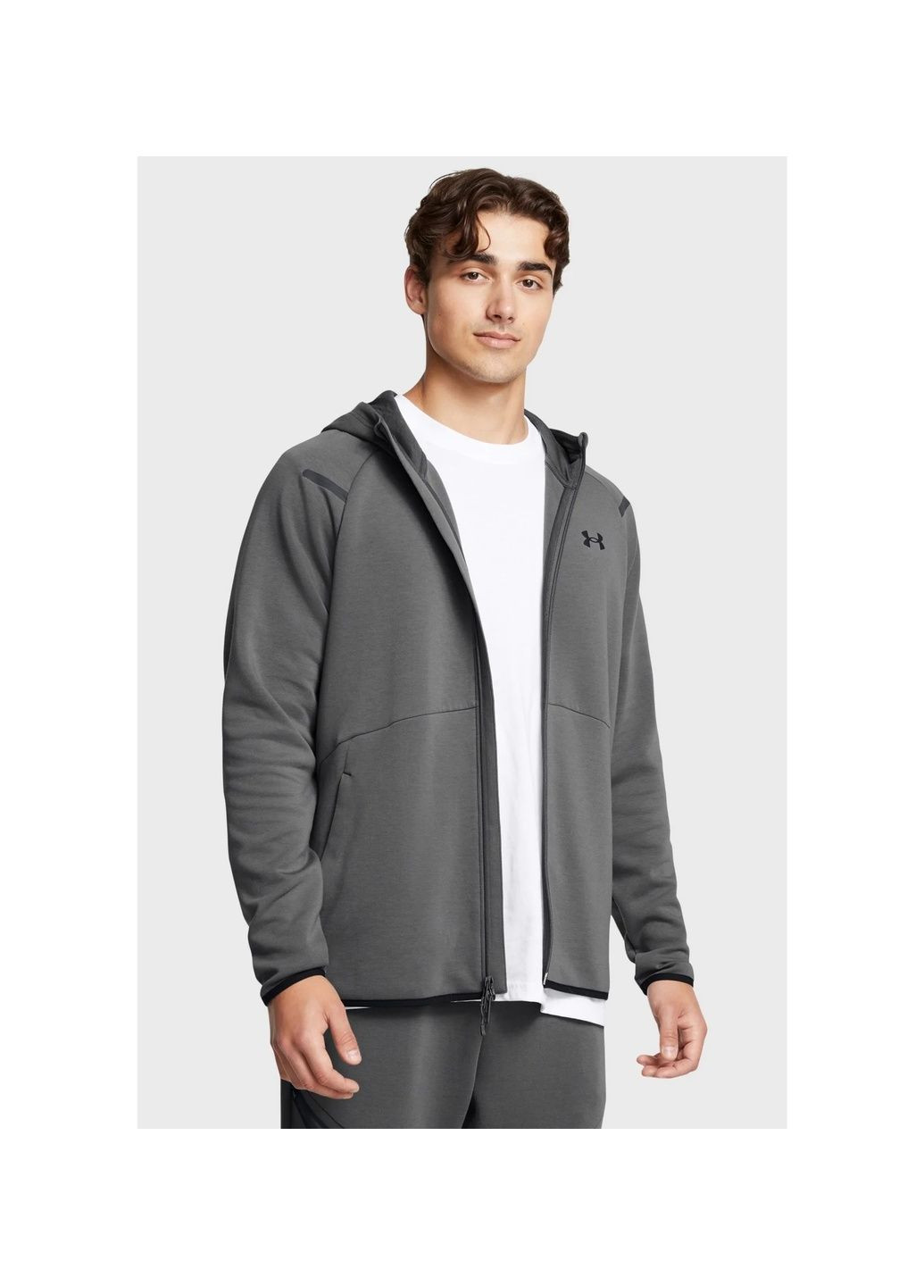 Мужская толстовка Unstoppable Flc Fz Hd Eu Grey 1389352-025 Under Armour (364839175)