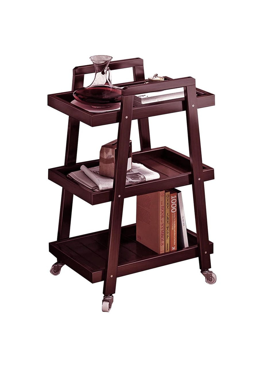 Этажерка из дерева для ванной на колёсиках Одарин конфи (АБТ-008213) No Brand (328209225)