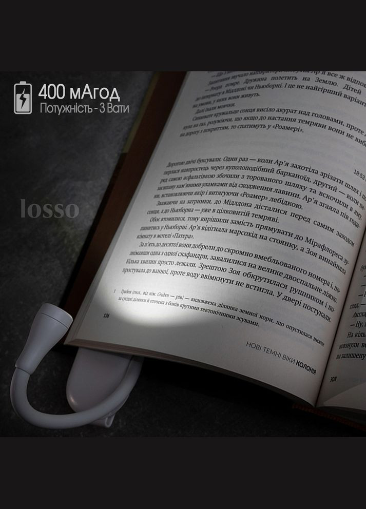 Фонарик для чтения книг аккумуляторный LJC-182 Losso (327041709)