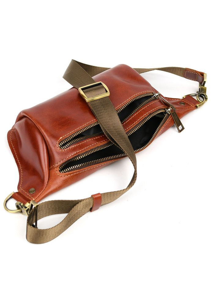 Сумка бананка в размере М GBalc-3105-3lx 3 отделения коньячная TARWA (368859912)