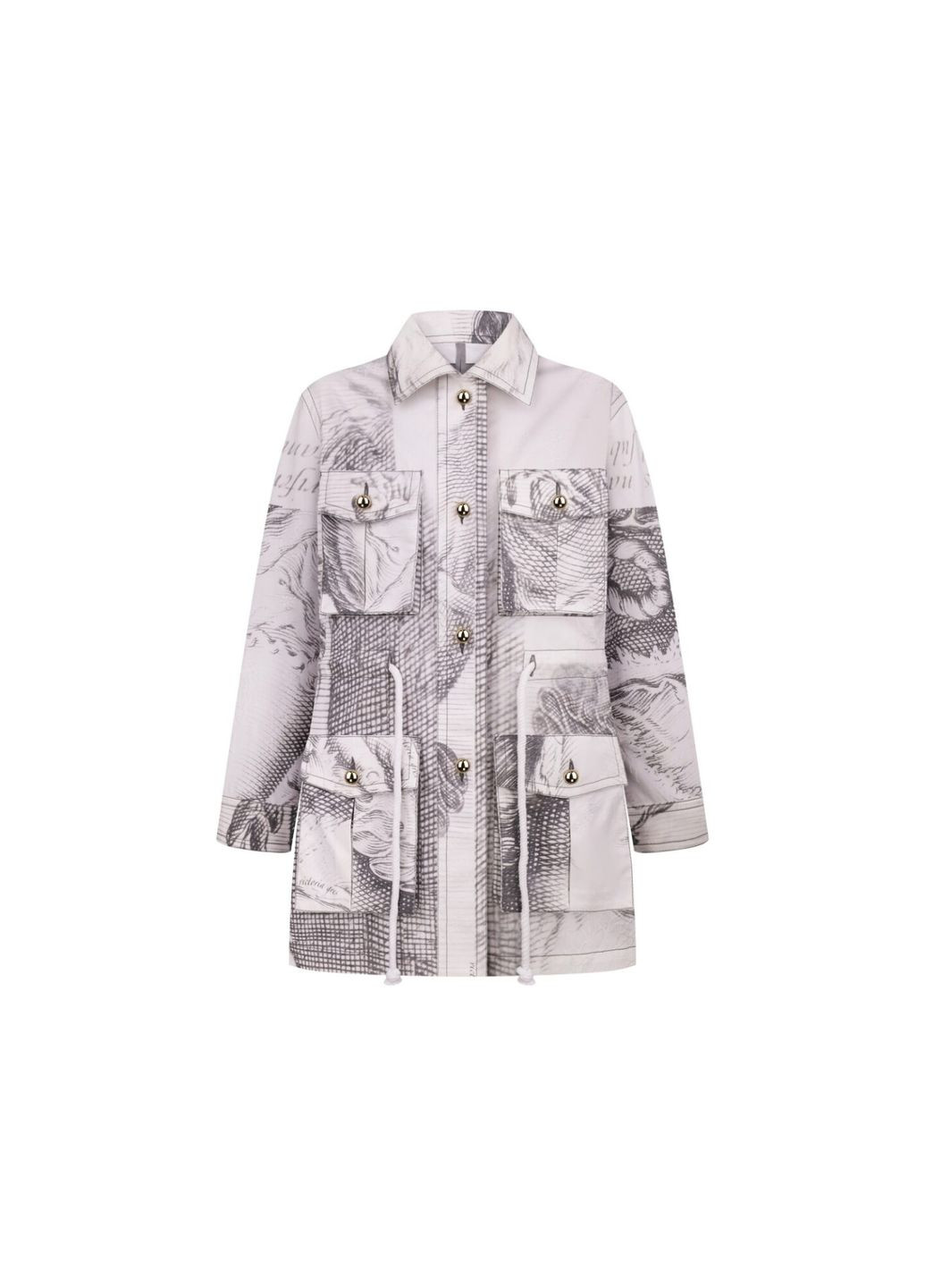 Сіра куртка lovers сірий принт (sum-24-5) Victoria Gres