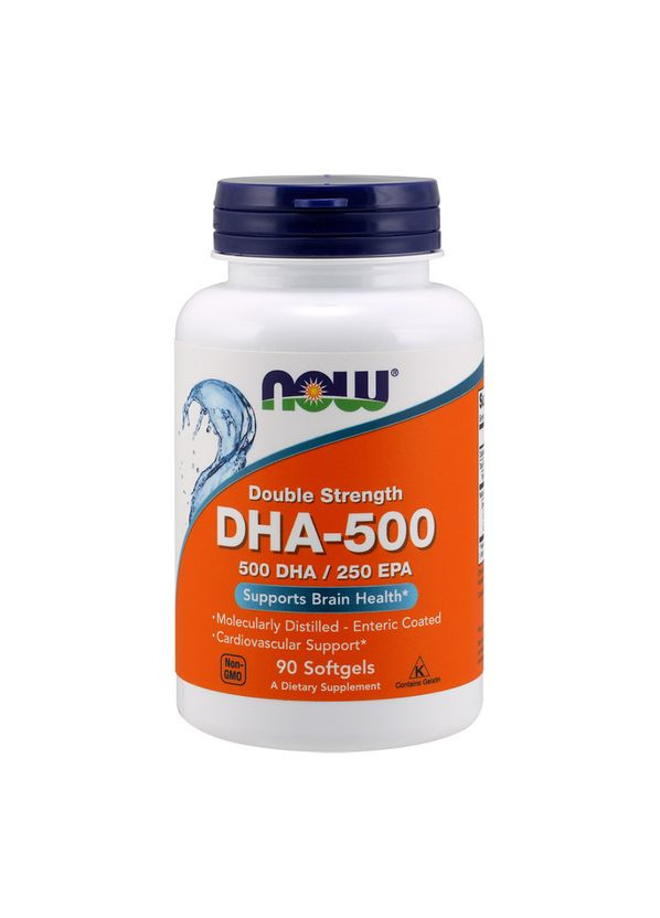 Рыбий жир DHA 500 mg 90 softgels Now (279233518)