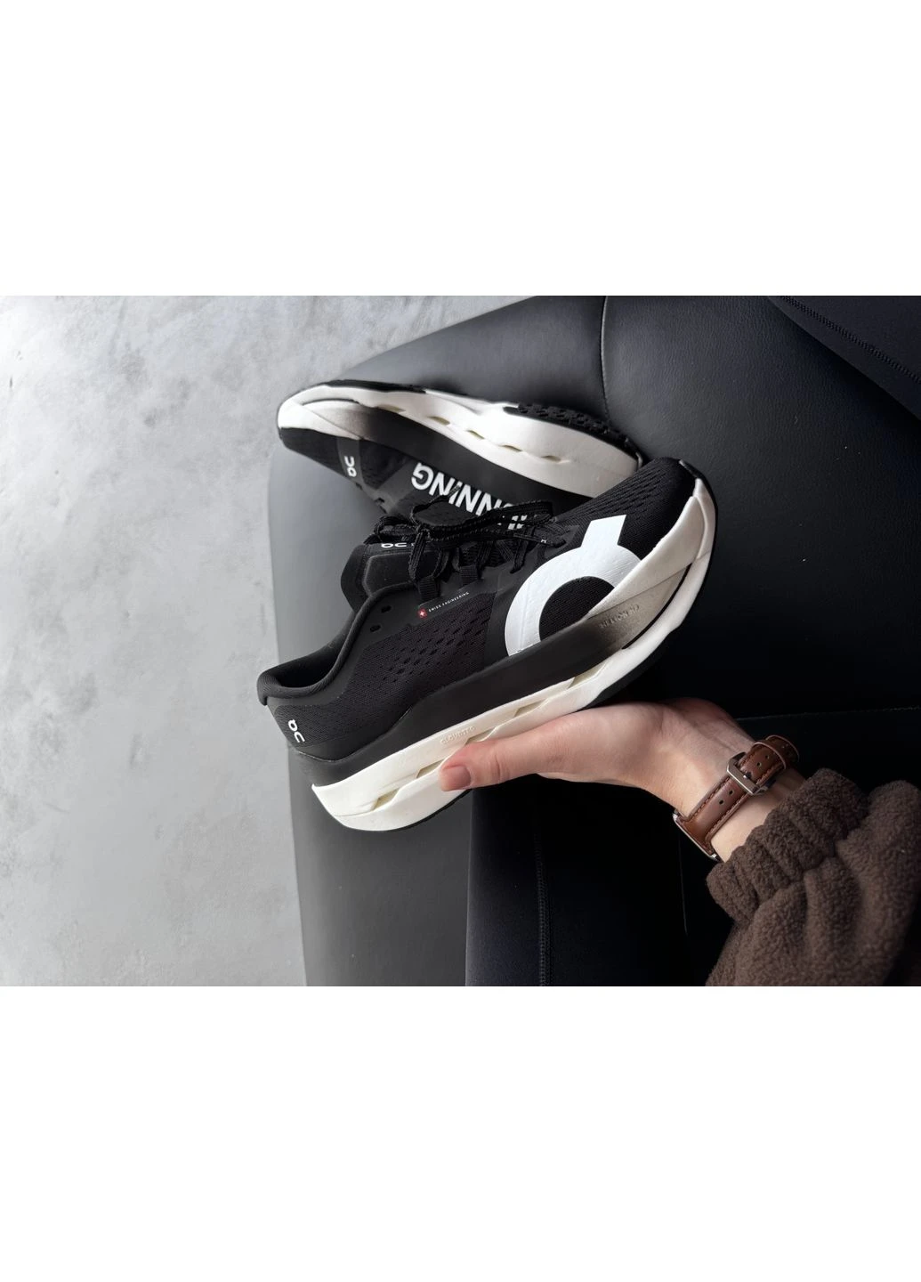 Білі літні кросівки on cloudboom max white/black он No Brand