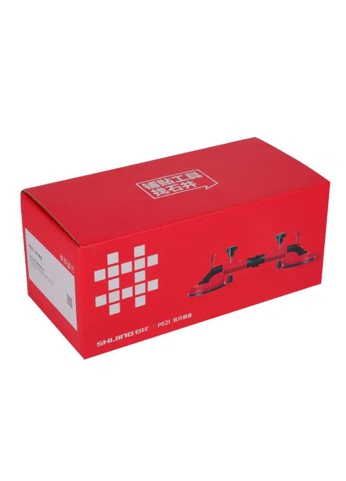 Вакуумная присоска для плитки, стекла P621 ⌀118 мм, m=100 кг двойная алюминиевый корпус Shijing (361447527)