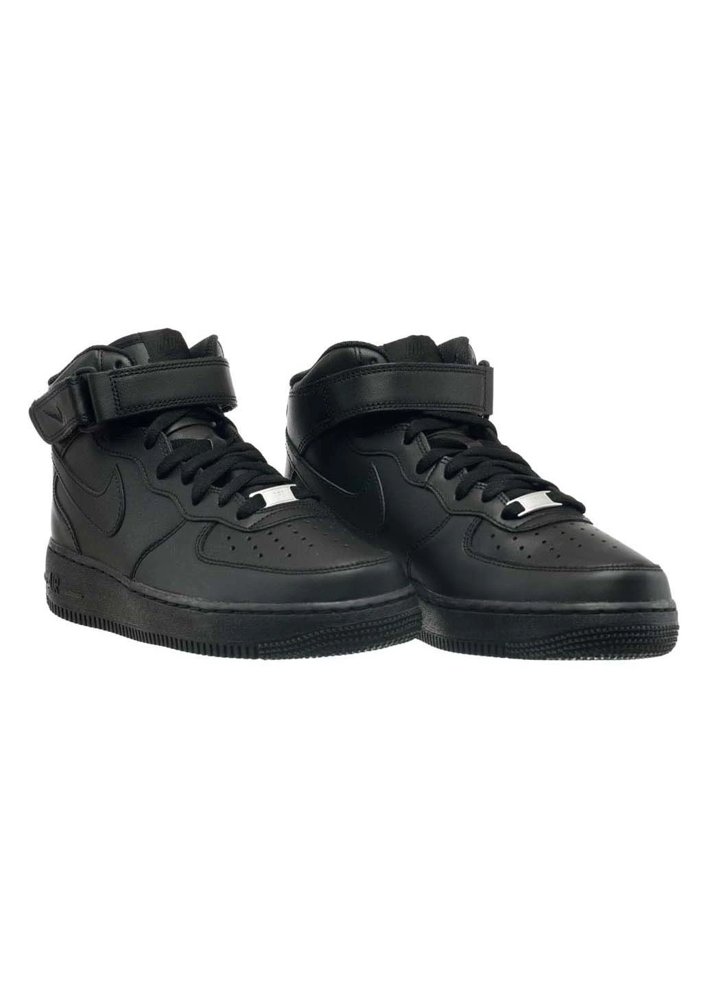 Чорні кросівки чоловічі air force 1 mid '07 демісезон Nike