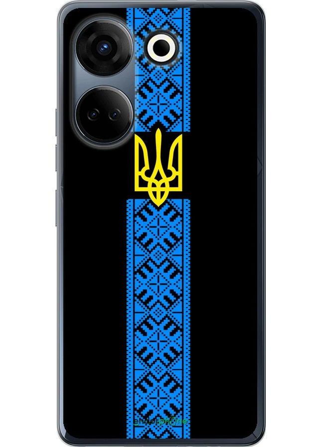 Чехол на Tecno Camon 20 Pro Тризуб в вышиванке "1158u-3100-70447" Endorphone (374986891)