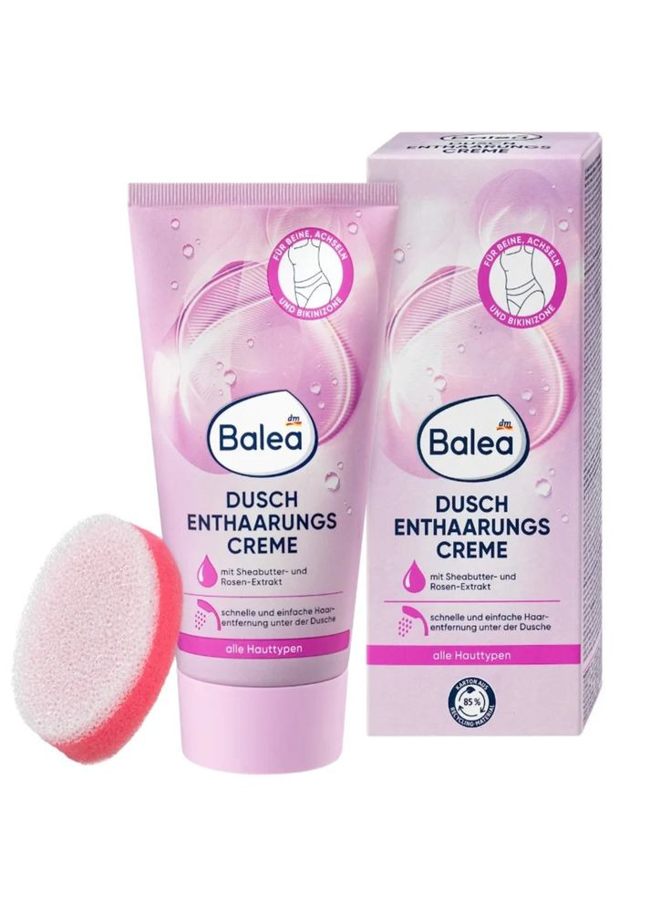 Крем для депіляції Dusch Enthaarungscreme для чутливої шкіри, з маслом ши та лотосом, 125 мл Balea (363053019)