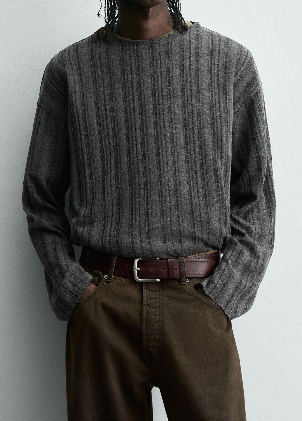 Лонгслів Zara сірий