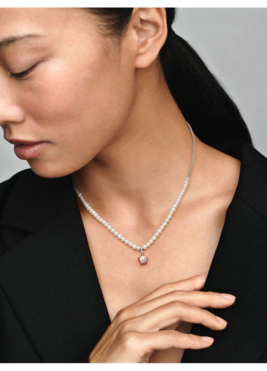 Кольє Пандора "Щаслива зірка" з обробленими прісноводними культивованими перлами 382489C01 Kabluchka (355348533)