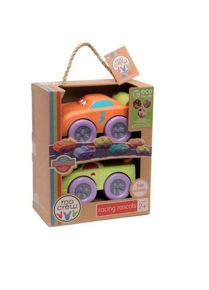 Набор машинок Гоночный шалун оранжевый и зеленый () Roo Crew 58021-2 (367583787)