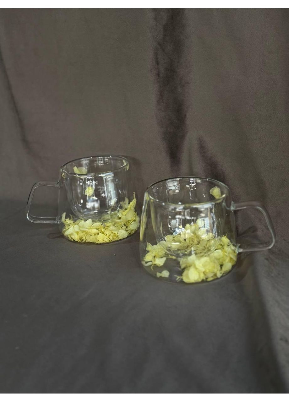 Набір скляних чашок VT 5311-200 Сонячний промінь з подвійним дном 2 шт 200 мл Vittora (361851554)