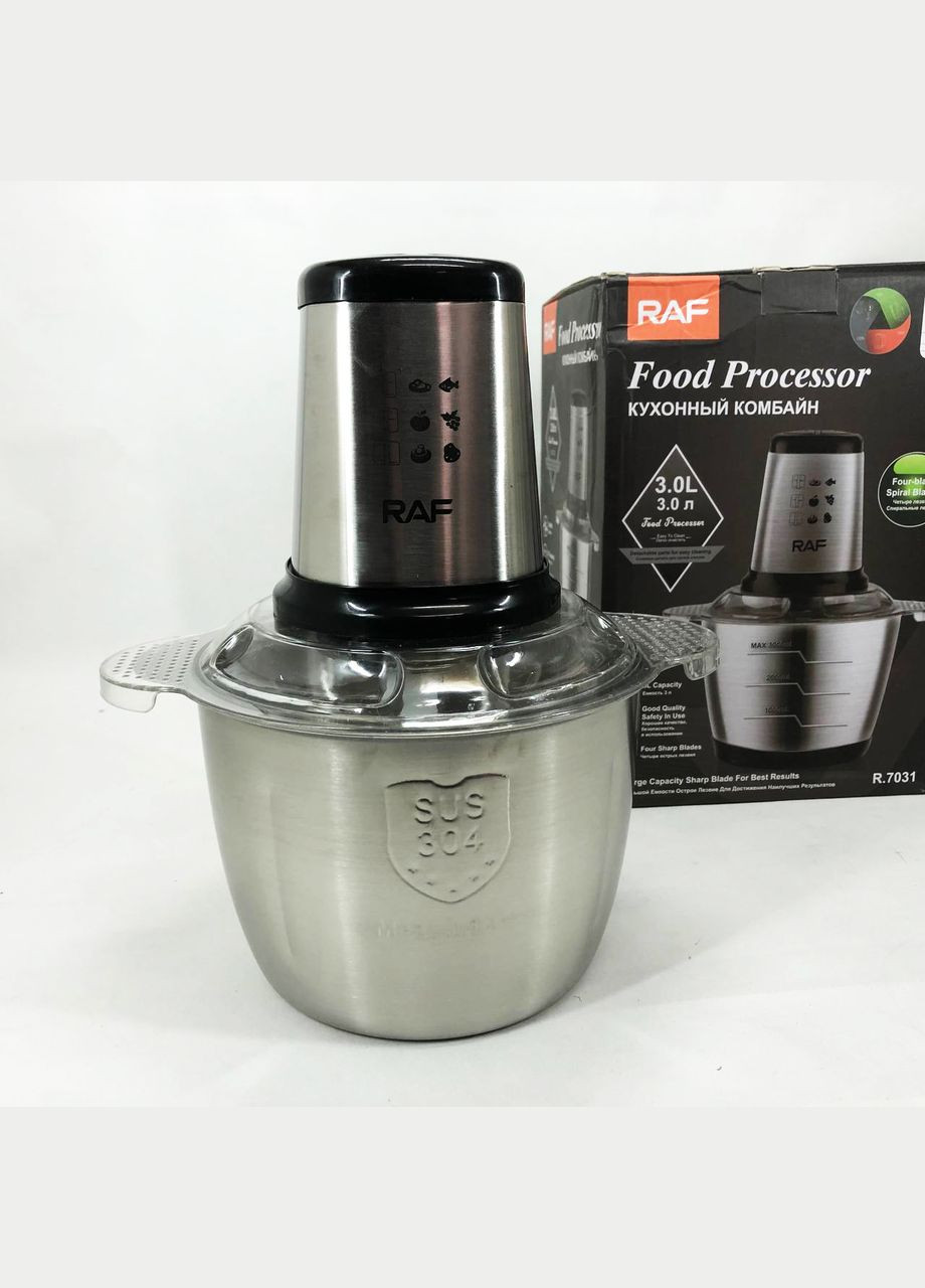 Измельчитель R.7031 электрический блендер-чоппер настольный 3 л 1000 Вт, Кухонный блендер для овощей RAF (364664979)