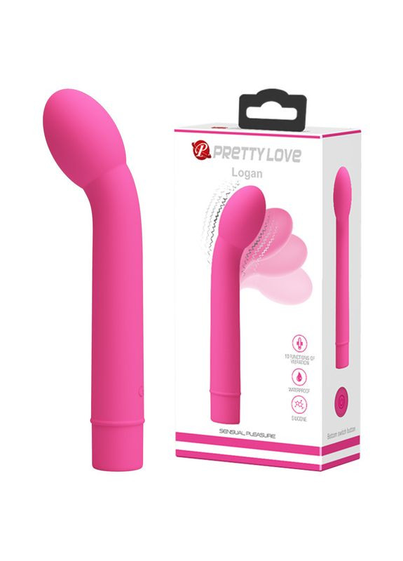 Вібратор з рухомою головкою, 10 режимів вібрації - Pretty Love Logan Vibrator Pink Drive LyBaile (322536059)