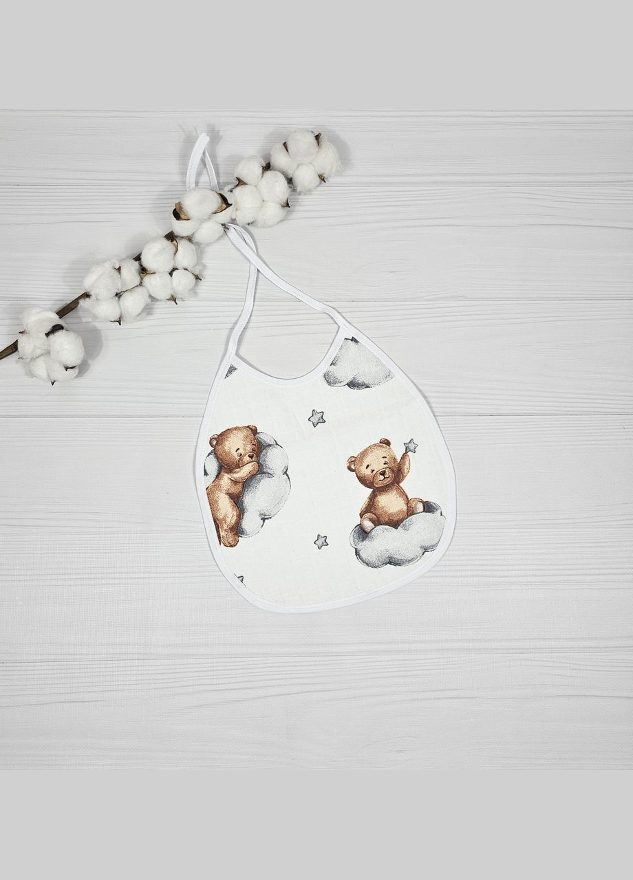 Набор из 4 непромокаемых слюнявчиков 22х25 см + эко грызунок "Шуршвщие ушки" 7х18см a.l.babybox Зодиак Разноцв No Brand (315488222)