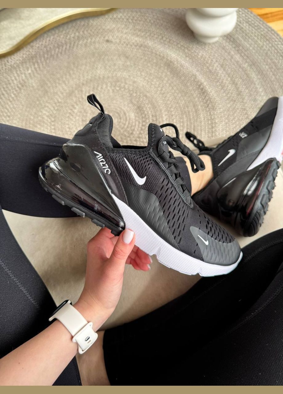 Жіночі кросівки Nike Air Max 270 black white No Brand чорно-білі літо (331288180)