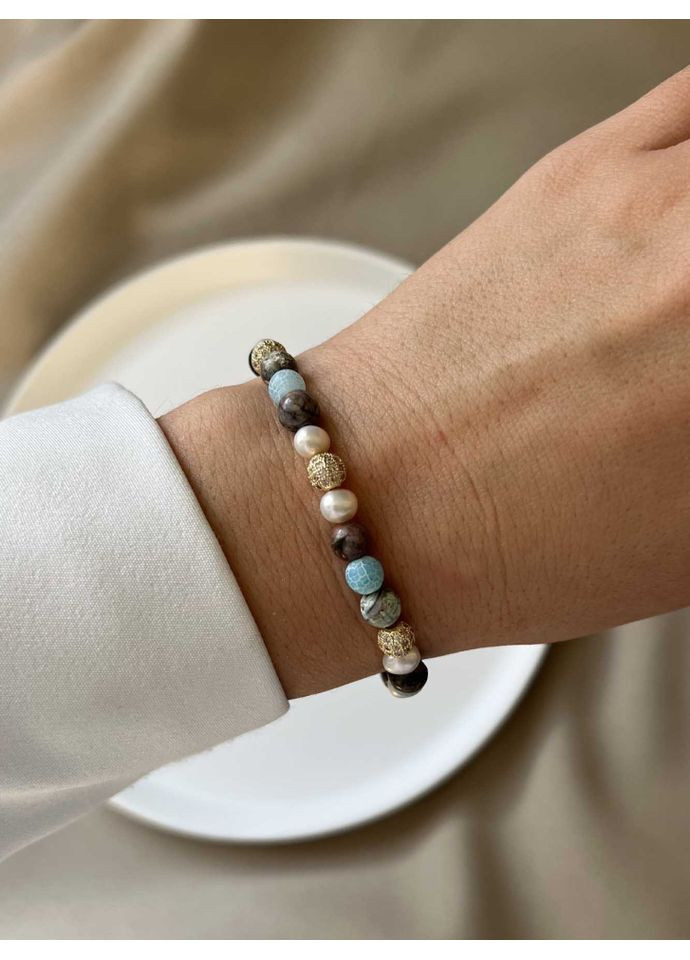 Перлинний браслет мікс каміння 5304 LeBijou (367580495)