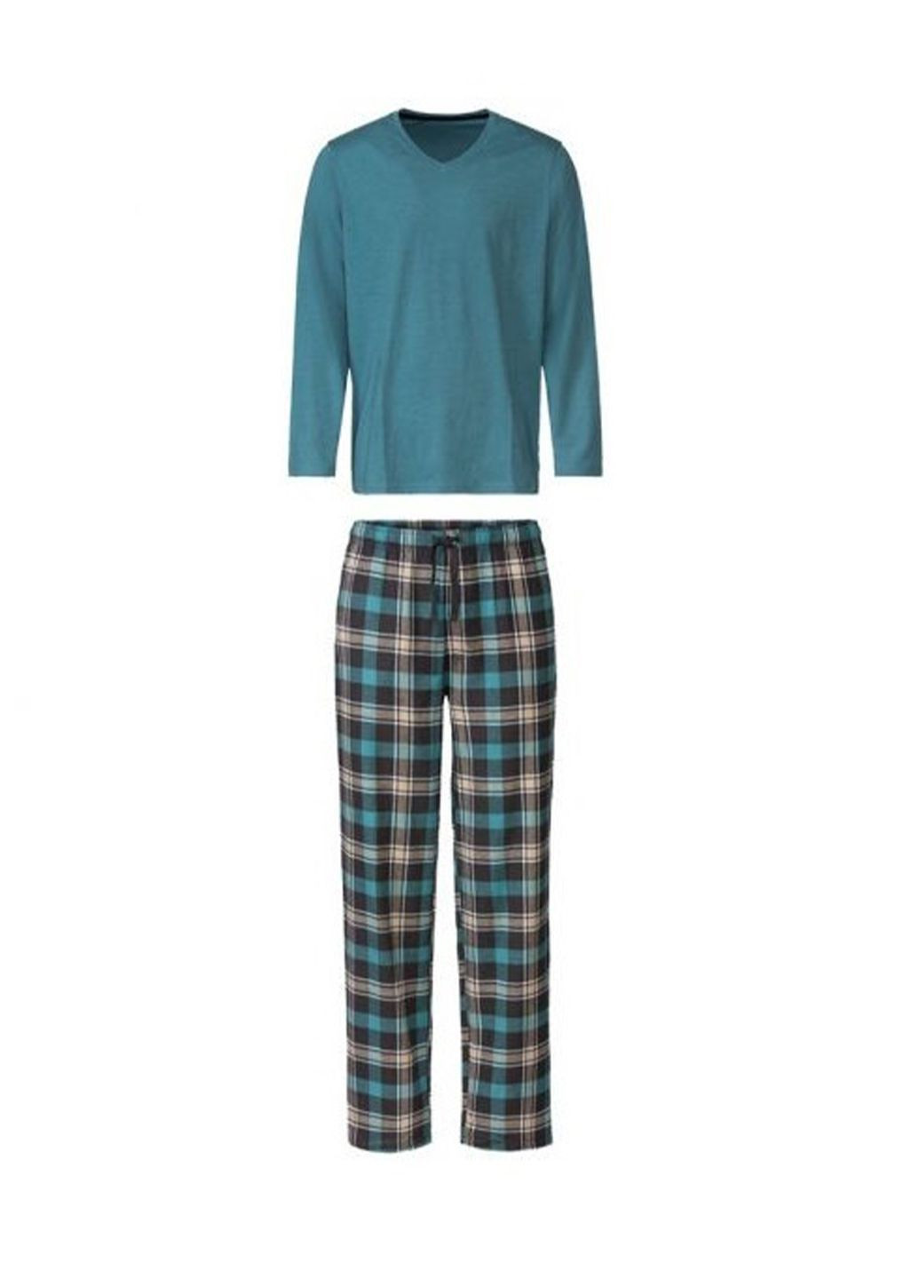 Пижама мужская штаны фланель в клетку костюм для дома Livergy (317278978)
