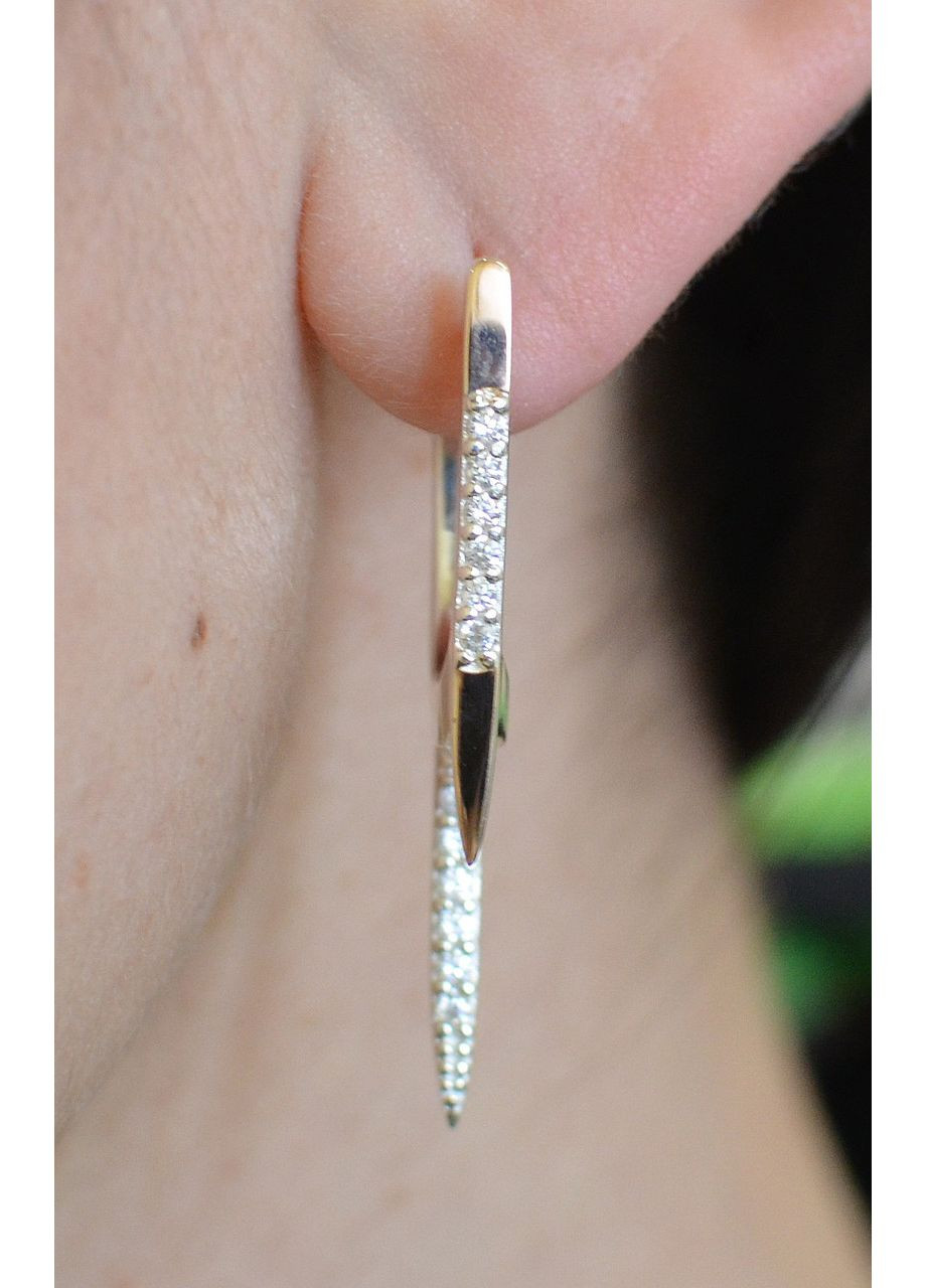 Серебряные серьги с золотом Silver Style (366813503)