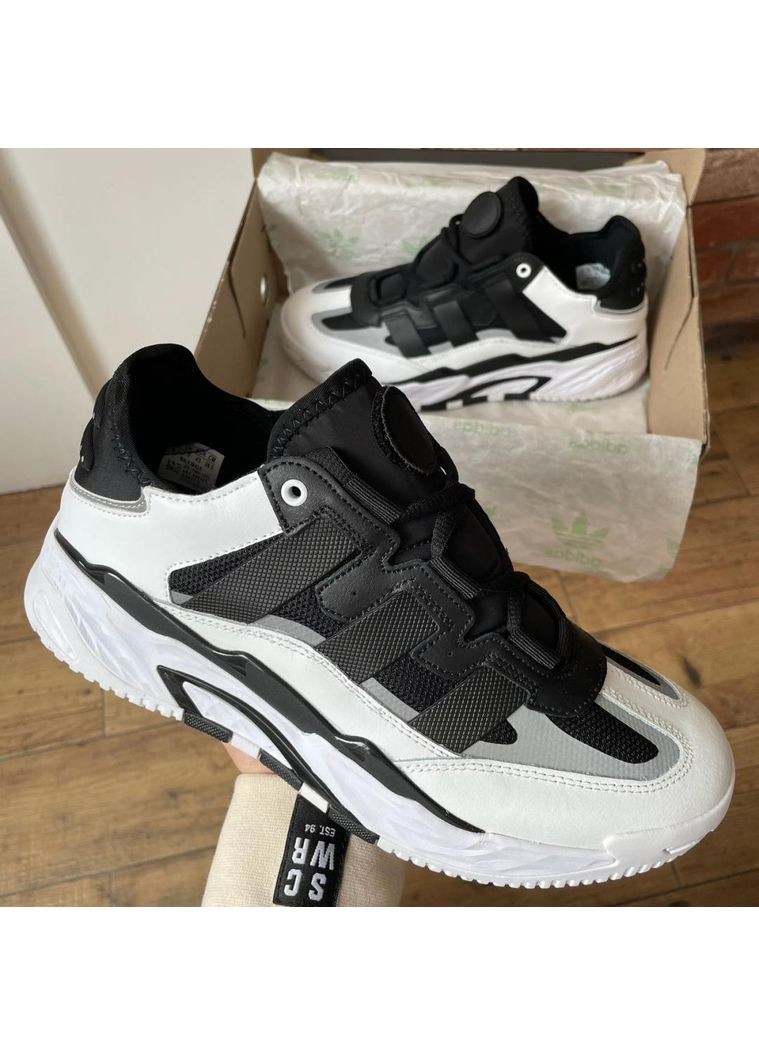 КРОСІВКИ ЖІНОЧІ ADIDAS NITEBALL BLACK WHITE 4 АДІДАС НАЙТБОЛ No Brand чорні демісезони (368870144)