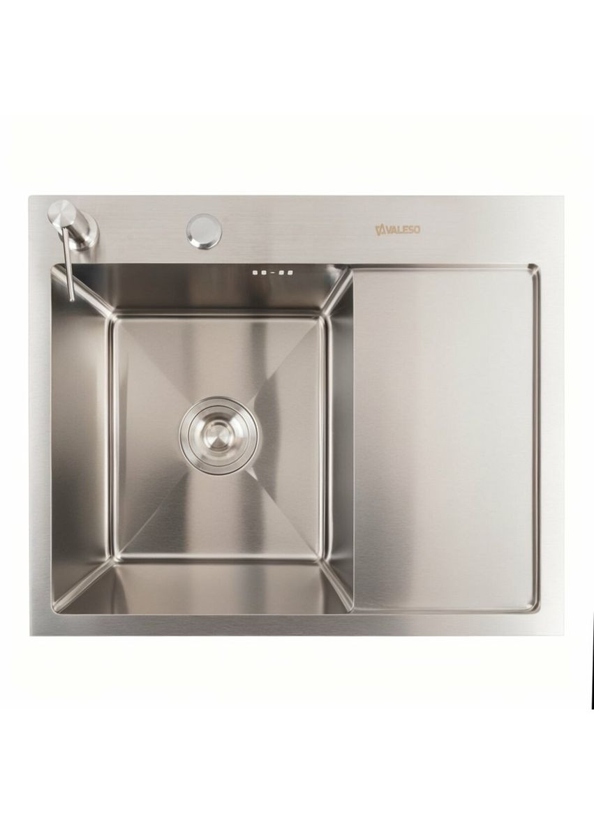 Кухонная мойка CM 58*48 L нержавейка Handmade (круглый сифон 3,0/0,8) Valeso (336938454)