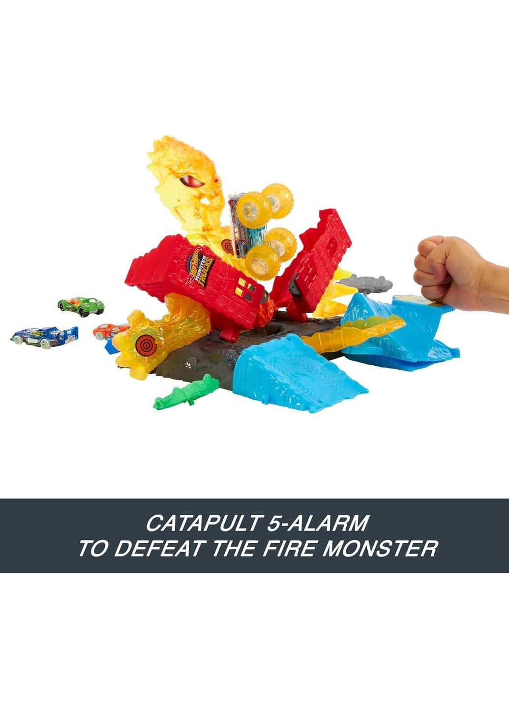 Хот Уилс Монстер трак Hot Wheels Monster Trucks Power 5-Alarm Torch Tower Takedown HTP39 Mattel (372012122)