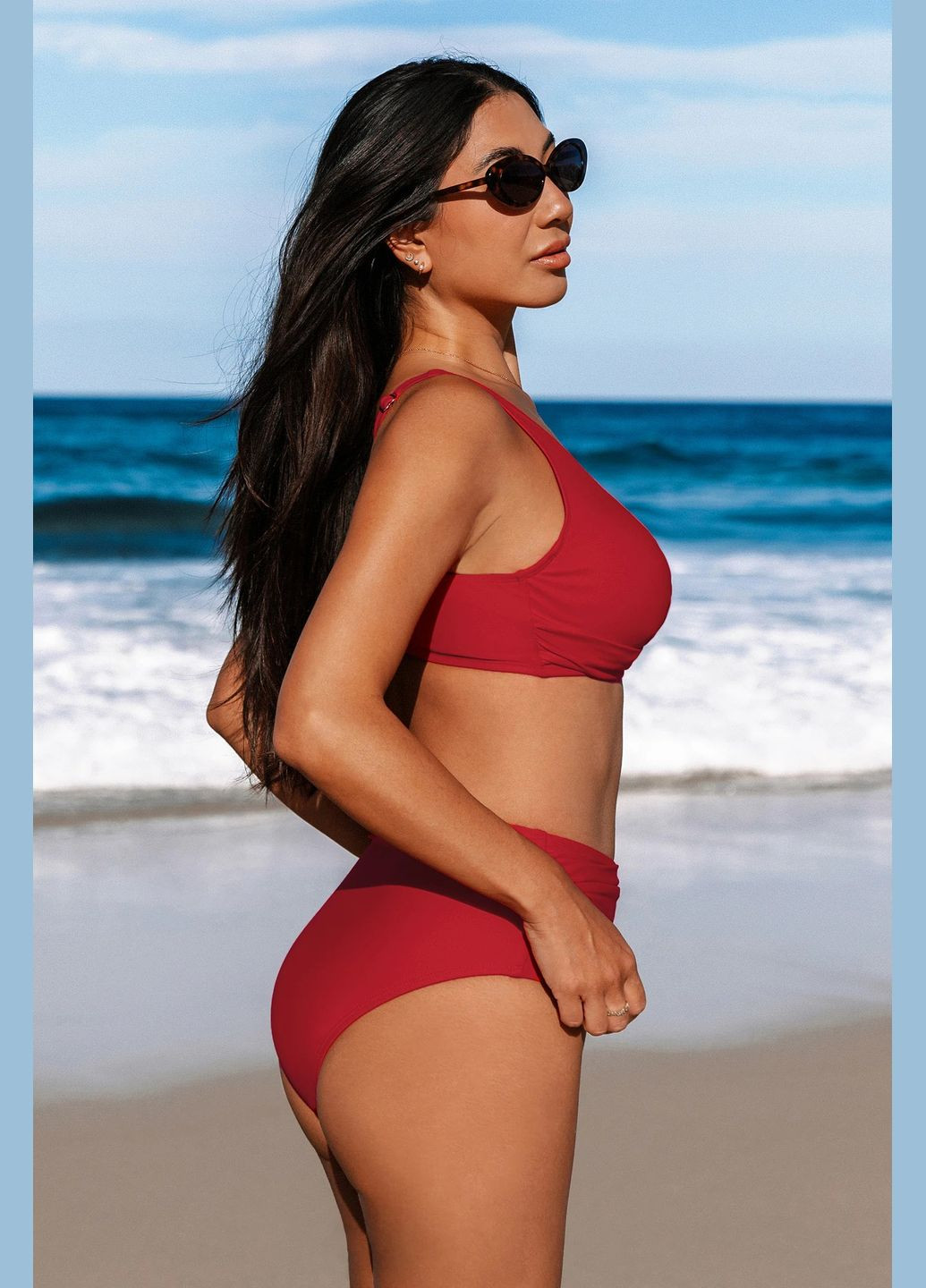 Червоний літній купальник CUPSHE