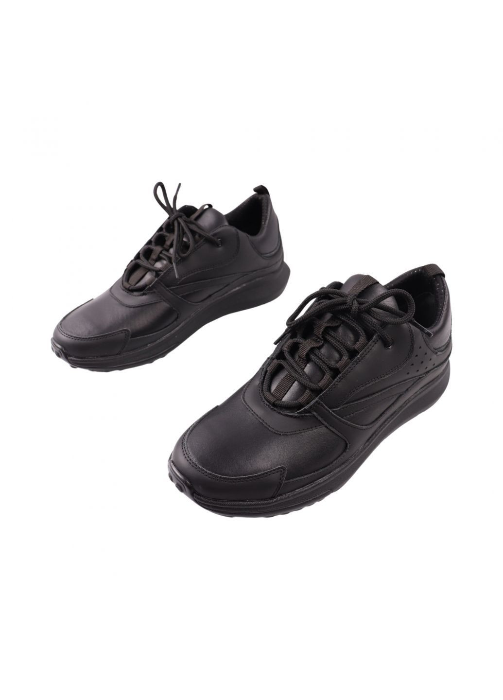 Черные кроссовки мужские черные натуральная кожа Vadrus 529-24DTS